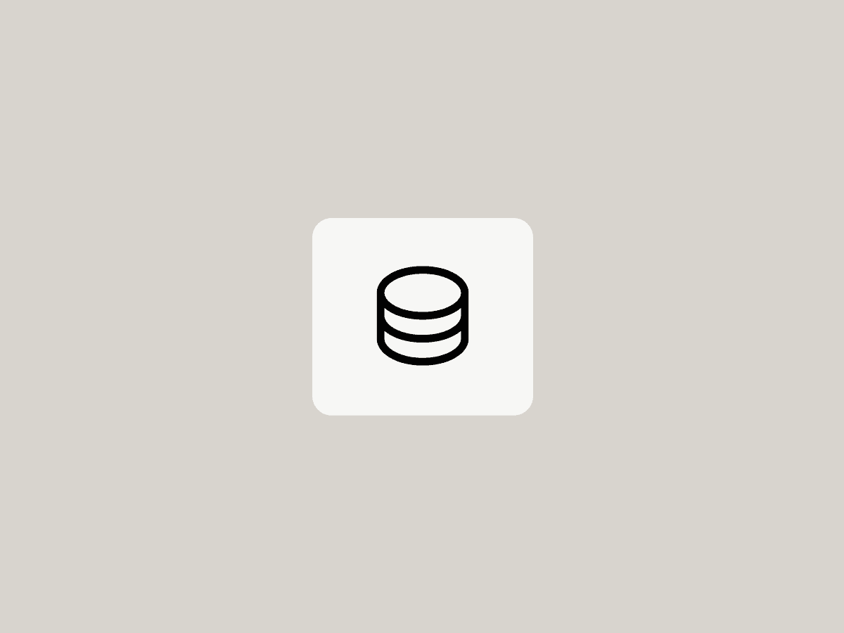 Database icon illustrating isolated, customer-specific data storage