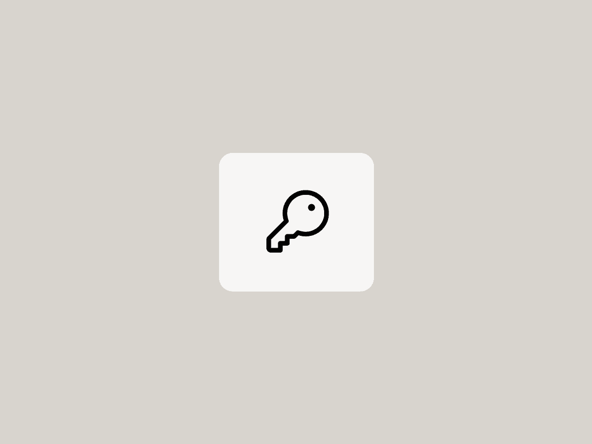 Key icon illustrating customer control of access, SSO, and authentication